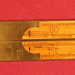 Vintage Stanley Rule & Level Co. #78 1/2 FULL BRASS BOUND 2 Foot 4 Fold Ruler