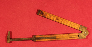 Vintage Stanley Sweetheart No 36 1/2 Folding Ruler With Caliper +12 Inch Rule