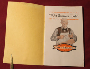 Vintage and Original Greenlee Tools Catalog For Carpenter, Electrician, Plumber