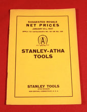 Load image into Gallery viewer, Stanley-Atha Tools Hardware Distributor Net Prices Eff. January 8th, 1937
