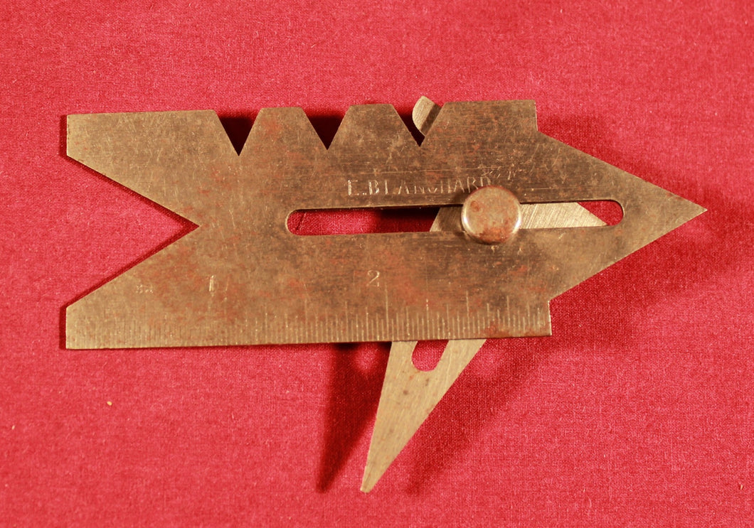 J Wyke & Co Boston Mass Patent Machinist 1883 Screw Cutting Gage Rare Antique