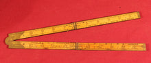 Load image into Gallery viewer, Vintage Stanley Rule &amp; Level No. 78 1/2, Boxwood and Fully Brass Bound Ruler, 2&#39; 4 Fold Rule
