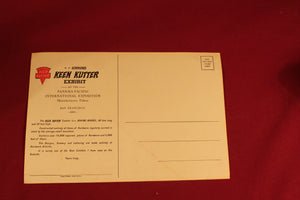 Vintage Keen Kutter Advertising Post Card 1915 Panama Pacific International Exposition 7” X 10 ½”
