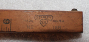 Vintage Stanley Sweetheart No.165 Box Wood & Brass Marking Gauge