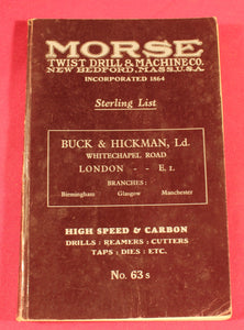 Morse Twist Drill & Machine Co Catalog No 63s PB 1930 Illustrated