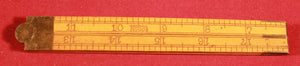 STANLEY No. 63 1/2 RULE 24" Boxwood and Brass Carpenter Ruler