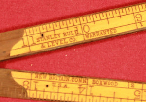 Antique Stanley Rule & Level Co No. 54 Boxwood & Brass 24" Folding Ruler RARE!