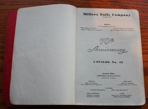 Vintage Millers Falls Company Catalog 42 - reprint