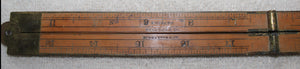 Vintage Hubbard Hardware Co. No. 84 RULE 24" Boxwood and Brass Carpenter Ruler