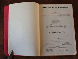 Vintage and Original Millers Falls Company Catalog 42 70th Anniversary Issue