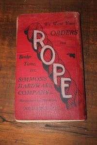 VINTAGE Simmons Hardware Company 1902 St. Louis Want Book