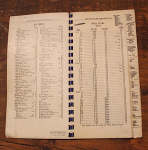 Original 1937 Williams Hardware Co., Minneapolis Steel Stock Catalog