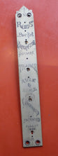 Load image into Gallery viewer, Rare! JUSTUS ROE Patent July 1, 1890 Pocket Protractor, Square, Triangle, Rule, &amp; Square Combined! In Original Sheath
