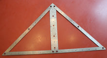 Load image into Gallery viewer, Rare! JUSTUS ROE Patent July 1, 1890 Pocket Protractor, Square, Triangle, Rule, &amp; Square Combined! In Original Sheath
