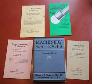 Brown & Sharpe machinists hand tools & machinery original catalog No 142 1941