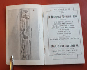 1907 STANLEY TOOLS Catalogue No 34, Rare Original 2nd Edition