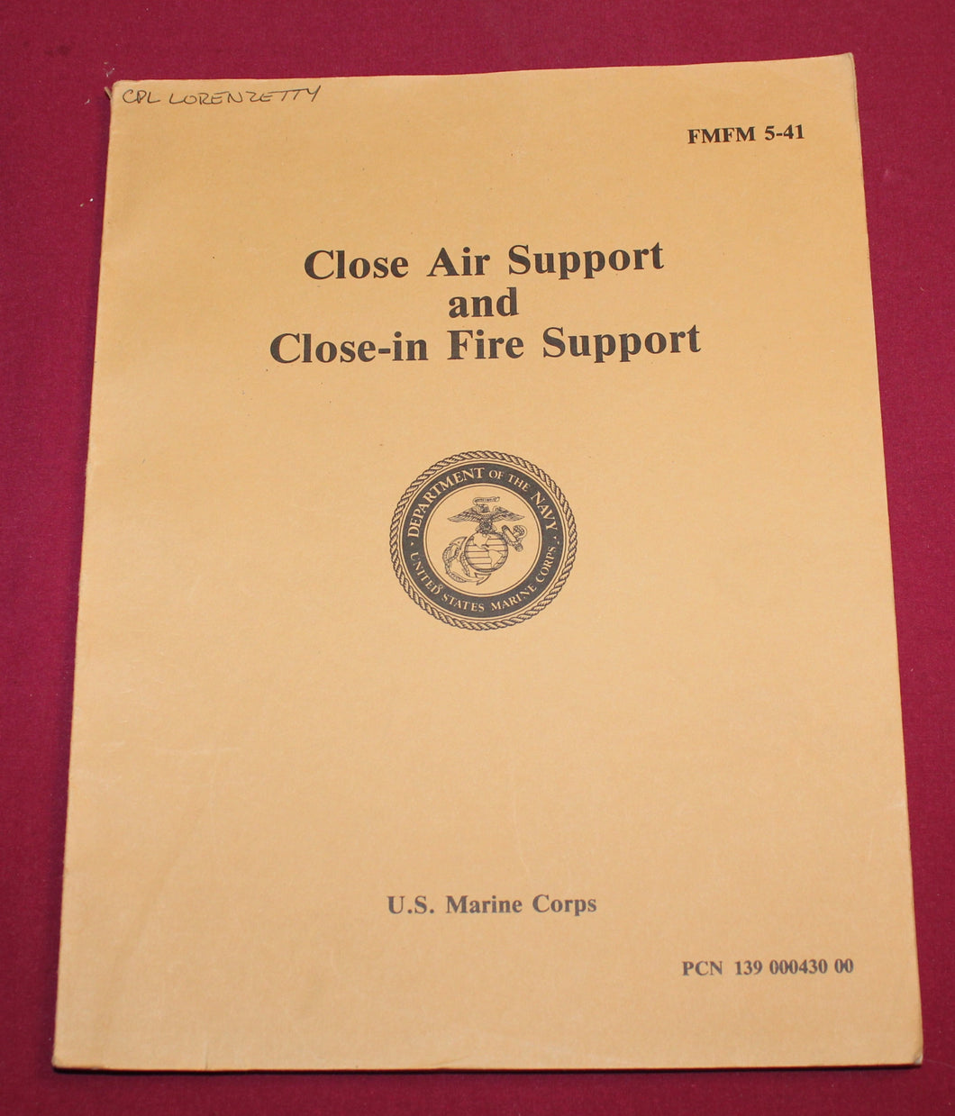 FMFM 5-41 Close Air Support and Close-in Fire Support