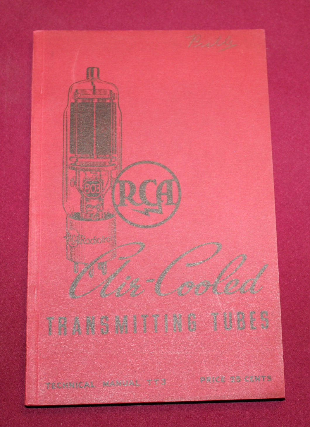 Original 1938 Rca Air Cooled Transmitting Tubes Technical Manual - TT3
