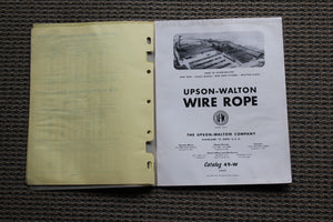 Original Wire Rope Upson-Walton catalog 49-W