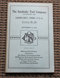 September 1st, 1925 THE SANDUSKY TOOL COMPANY Catalog No.25 - REPRINT 1978