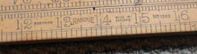 Load image into Gallery viewer, Vintage Rabone No. 1380 Boxwood Brass 36 Inch Folding Ruler

