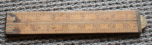 Vintage Rabone No. 1380 Boxwood Brass 36 Inch Folding Ruler