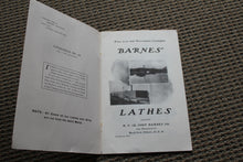 Load image into Gallery viewer, Foot Power Lathes W.F.&amp;John Barnes Co. Catalogue No.59 Reprint MWTCA
