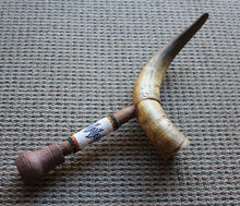 Load image into Gallery viewer, Native American Ceremonial Horn Peace/Smoke Pipe
