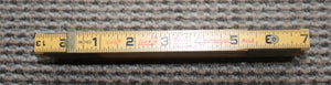 Vintage 72" Lufkin Folding Red End Extension Rule - 6' Carpenter Ruler X46 - Wood & Brass