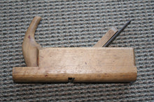 Load image into Gallery viewer, Antique Wood 9&quot; Horn Handel Plane with 1&quot; Curved Peugeot Freres Blade
