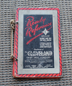 1937 CLEVELAND TWIST DRILL CO. Hanging “Ready Reference” Book