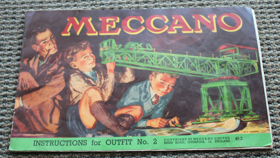 MECCANO - VINTAGE INSTRUCTION BOOKLET for OUTFIT No. 2