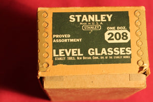Lot of 4 Stanley No.208 Level Glasses in the Original Box