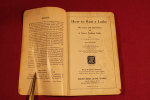 How To Run A Lathe 41st Edition Book South Bend Lathe Works 1941 Manual Guide
