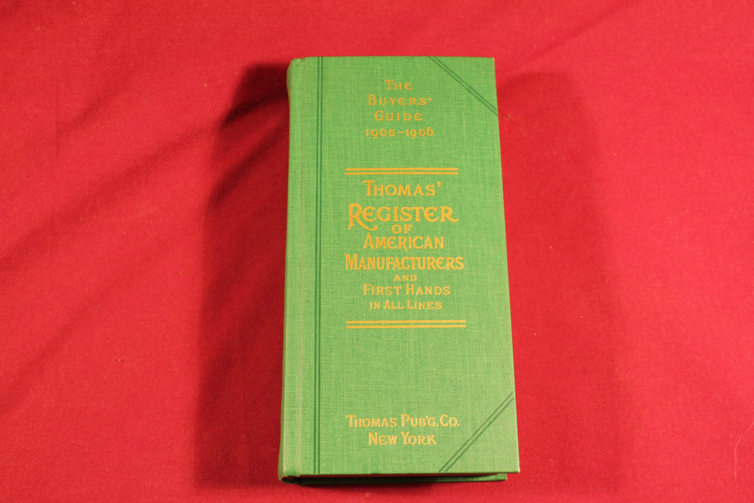 The Buyers Guide 1905-1906 Thomas' Register Of American Manufacturers  No 5416