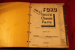 Clean Copy 1948-51 Ford Truck Chassis and Body Parts and Accessories Catalogue