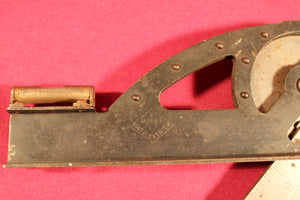 Vintage 1917 Model Square Bevel Level Protractor Combination PAT. U.S. FEB 13,17
