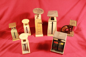 Vintage Scales  LOT OF 7 VINTAGE ANTIQUE SMALL MINI POSTAL/MEAT SCALES