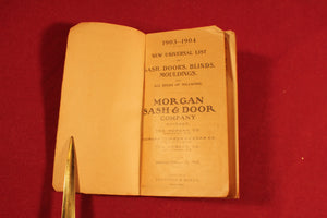Vintage 1903 MORGAN DOOR AND SASH COMPANY CATALOG - HUGE VARIETY EXTERIOR & INTE