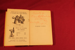 Vintage Book : Turning Lathes by J. Lukin. B.A.1890 HB Technical Engineering