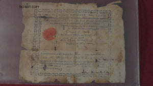 Original 1784 Land-Office Military Warrant No.3559 : Virginia officers/soldiers