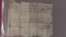Load image into Gallery viewer, Original 1784 Land-Office Military Warrant No.3559 : Virginia officers/soldiers
