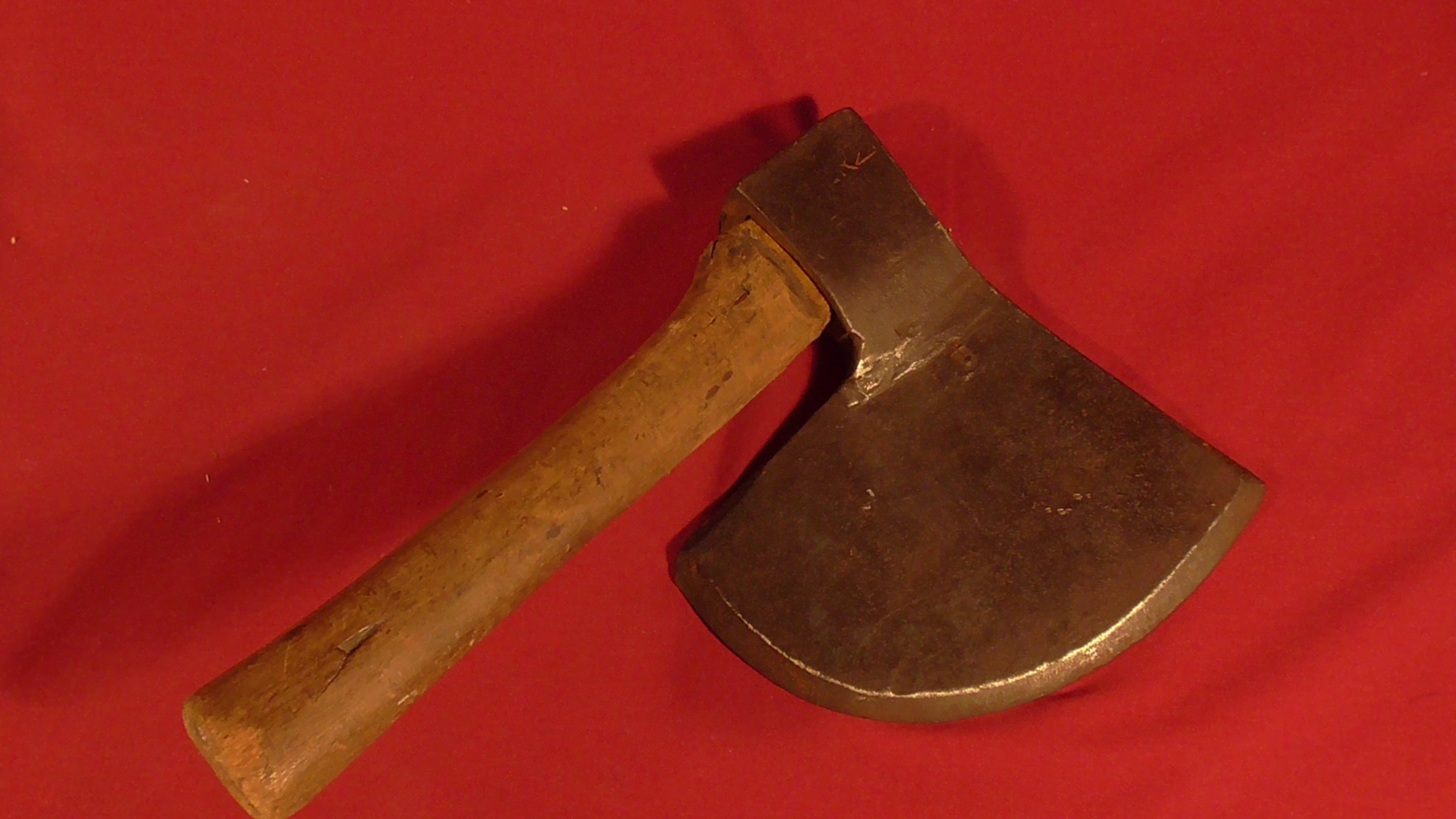Classic European Sabotier's (18c-19c shoe maker) Axe with a "Sword" trademark