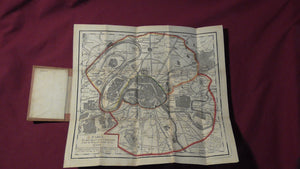 Fold Out Map Paris and Environs Pre 1825