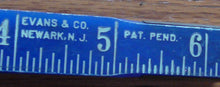 Load image into Gallery viewer, Vintage Blue Evans &amp; Co., Newark, N.J. Rule No. FY
