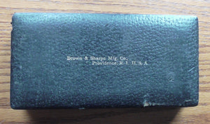 Vintage LBS Machinist BROWN & SHARPE 1911 Steel Protractor w/Case
