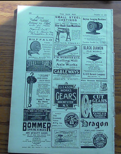 Vintage 1909 Iron Age Magazine With Lots of Tool Ads