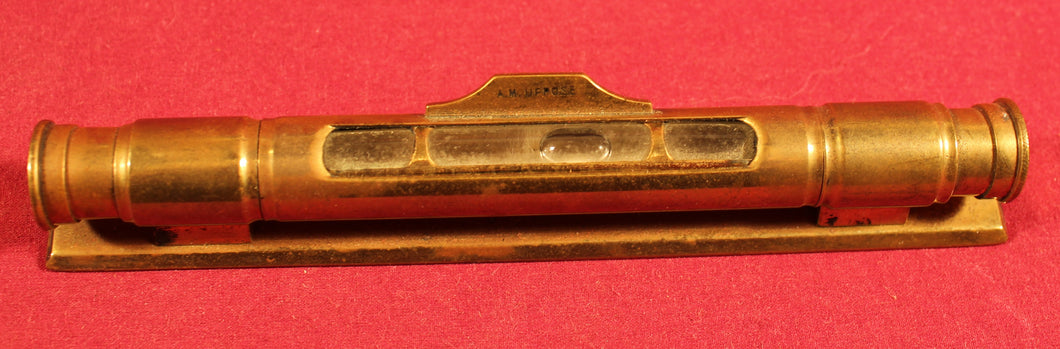 Vintage Brass Spirit Level A. M. Utpose - Hard to Find