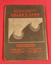 Load image into Gallery viewer, VIntage and Rare Ohlen’s Saws Catlogue No. 53
