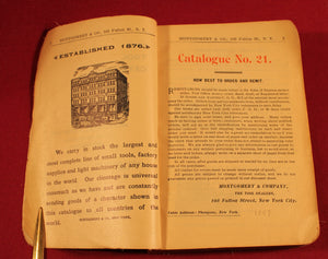 Vintage 1902 Trade Catalog - No. 21  The Tool Catalogue Montgomery & Co. New York